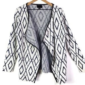 Lumiere White and Black Cardigan